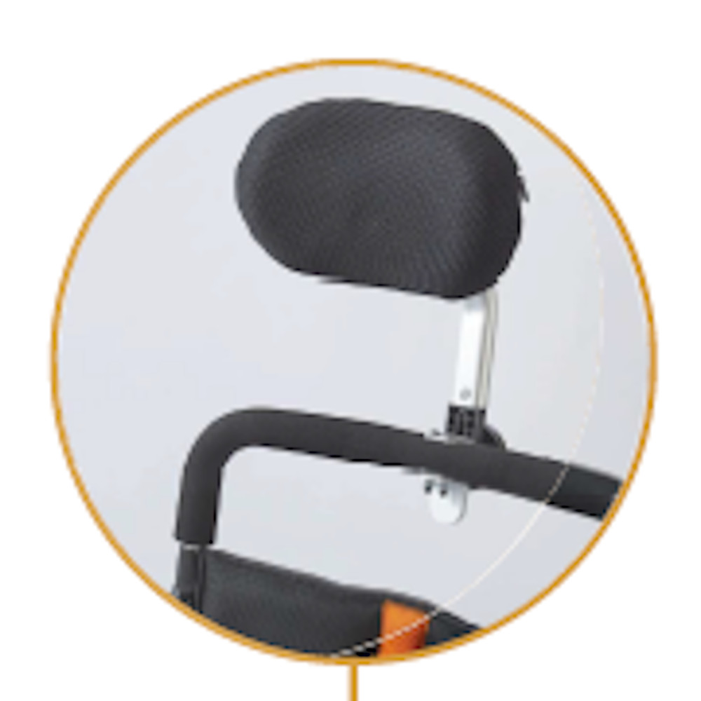 Test de l'appui-tête amovible pour fauteuil roulant, un plus pour la  sécurité