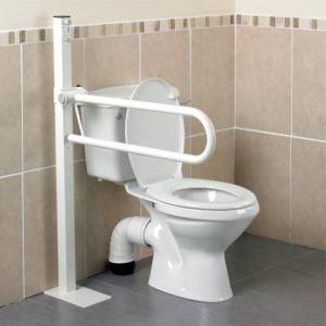 Barre d'appui WC relevable Fidji avec fixation au sol