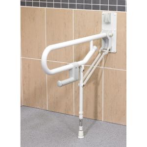 Barre d'appui WC relevable Novo avec pied rglable