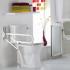 Barre d'appui WC relevable Novo avec pied rglable